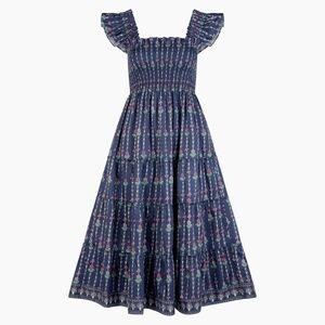 Hill House Home The Ellie Nap Dress - Navy Trailing Fern Size XSNavy Trailing Fe